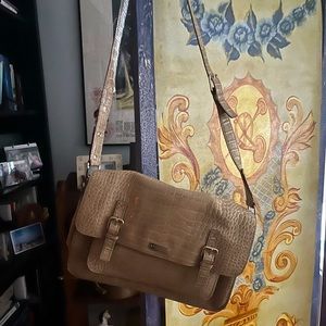 Kate Spade Crocodile Tan Messenger Bag